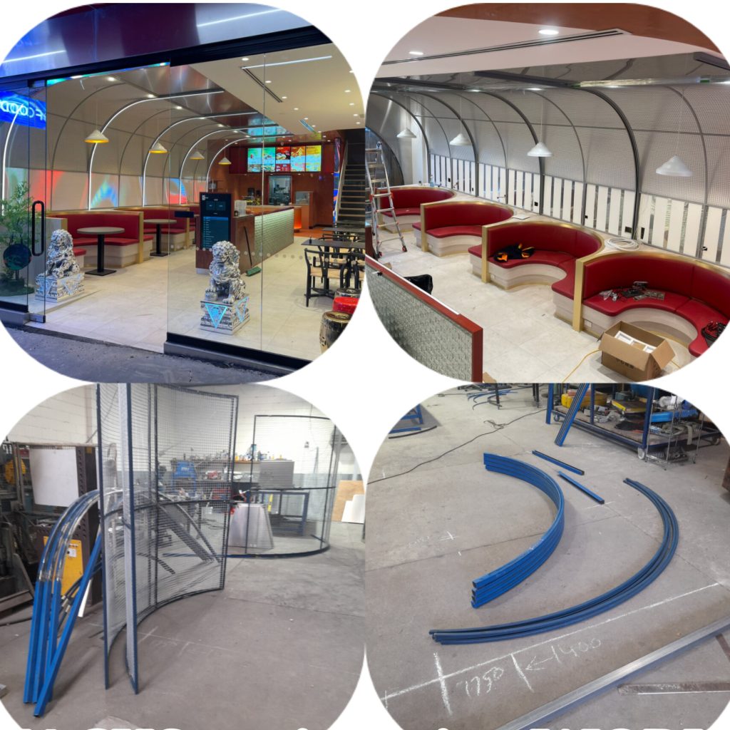 Modern brass door pull