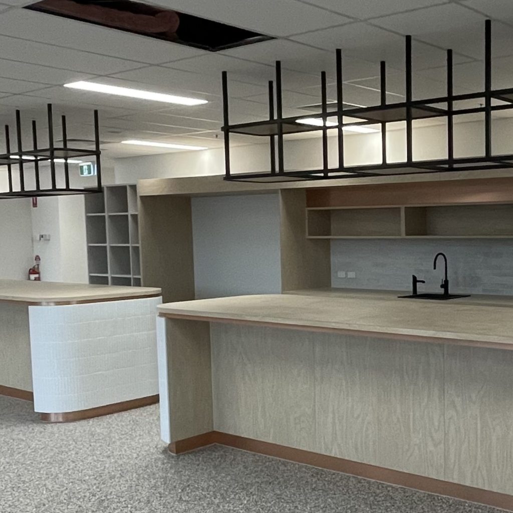 Brisbane garden with aluminium and steel planter boxes installed